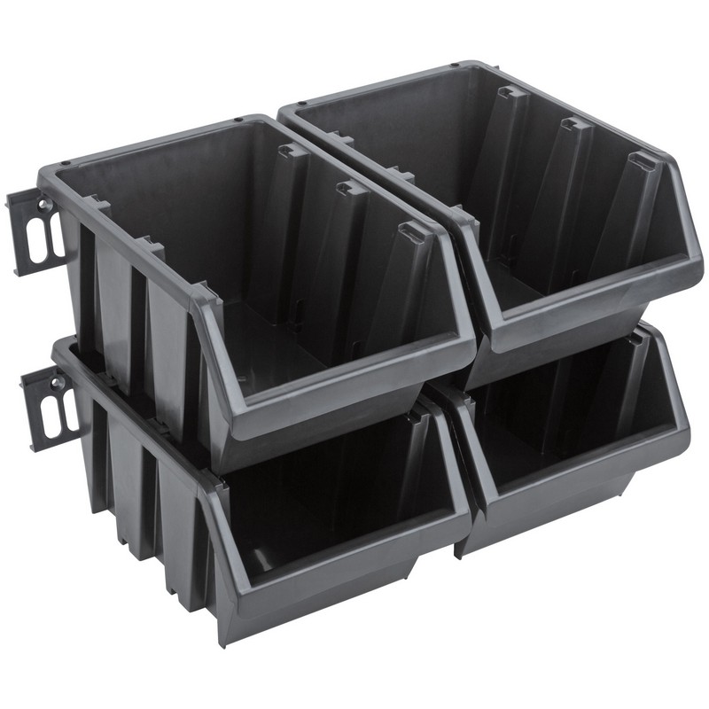 Набор Лотков для крепежа 12шт 225х125х125мм + 6 планок, черные