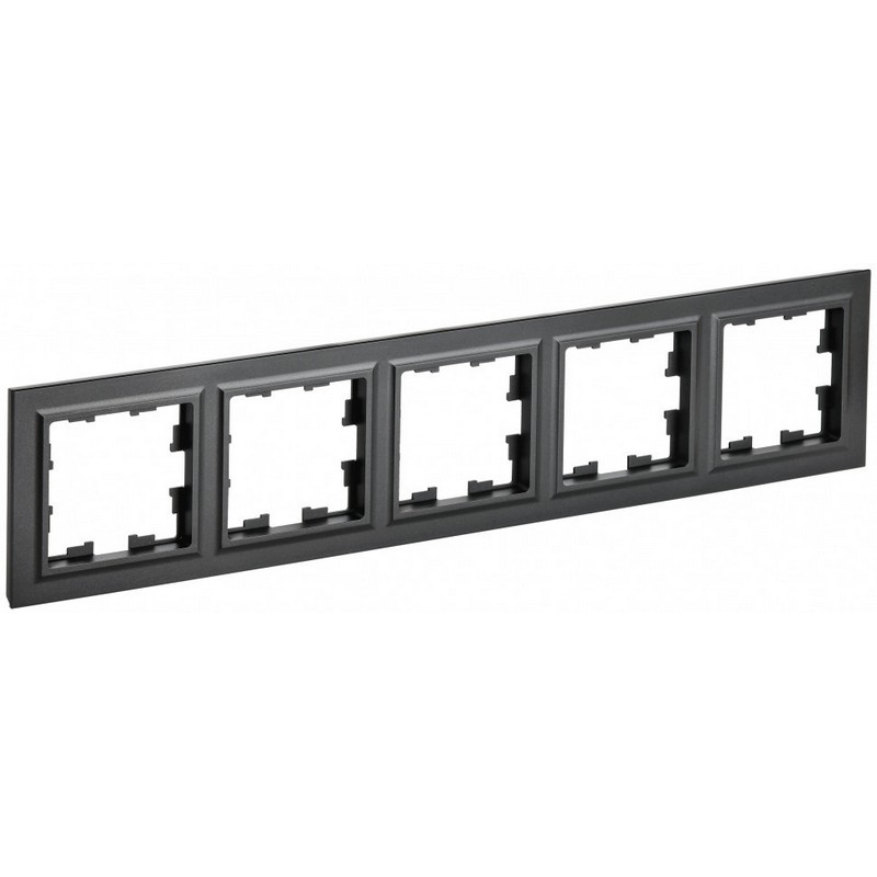 Рамка 5-мест. черная IEK BRITE РУ-5-БрЧ