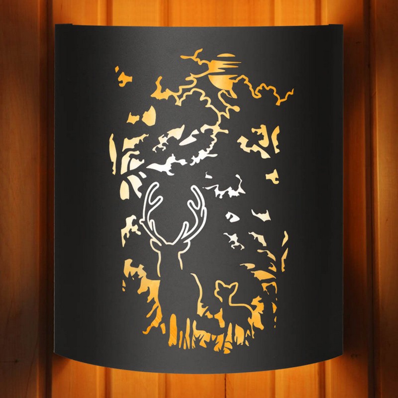 Абажур BLACK тип 4 "Олени в лесу"