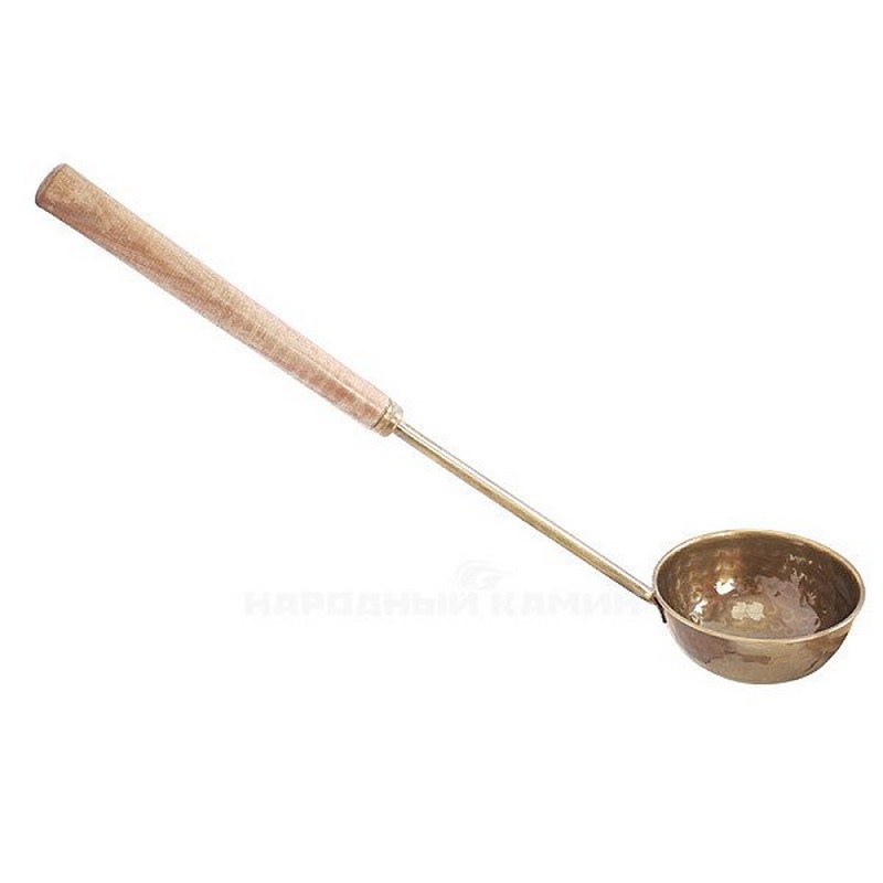 Черпак ЛАТУНЬ Античная 40 см "Русский пар"