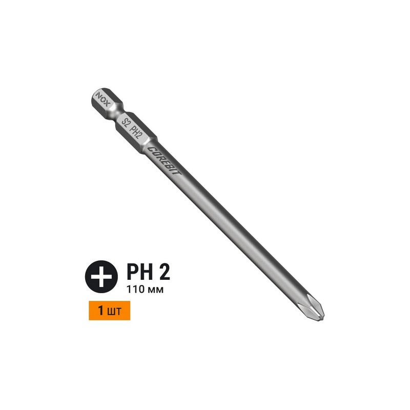 Бита PH2 110мм NOX COREBIT