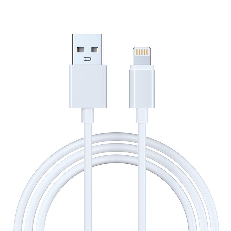 Кабель для зарядки USB(A)-iP, 1м 2.4А белый BY Fusion 931-617