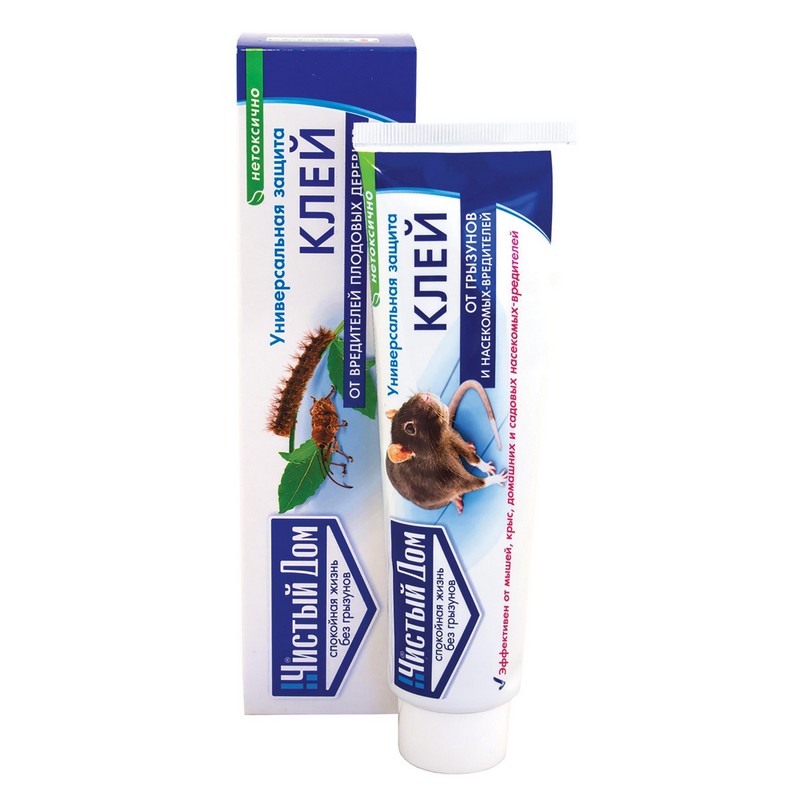 Клей от грызунов, крыс и мышей Чистый дом 130г