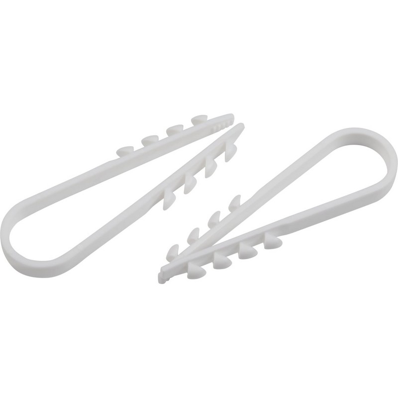 Дюбель-хомут для круглого кабеля 11-18мм (100шт) белый