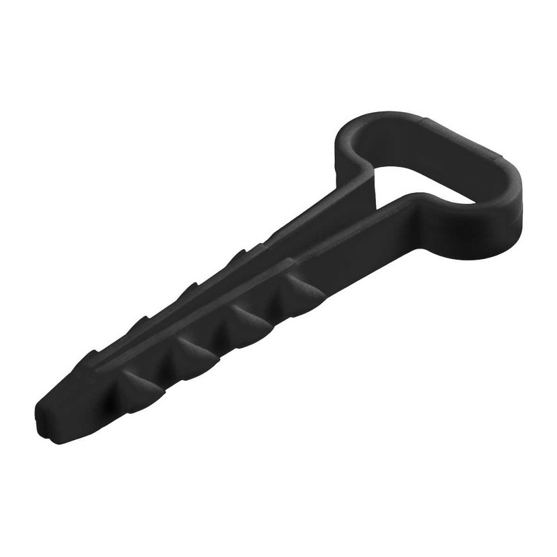 Дюбель-хомут для плоского кабеля 6-12мм (100шт) черный