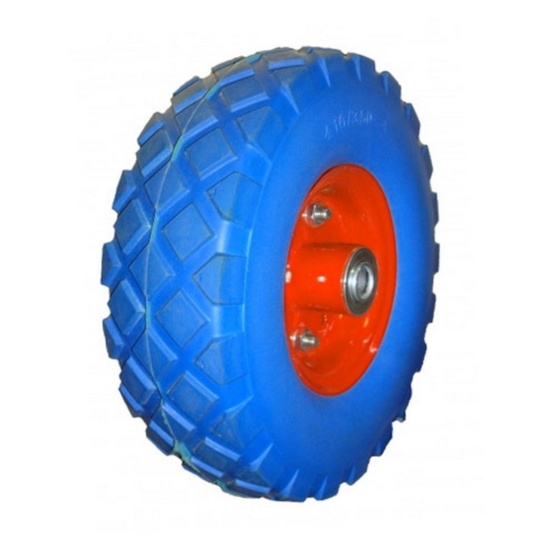 Колесо для тачки литое 10" 3.50-4, d16мм несимметр.