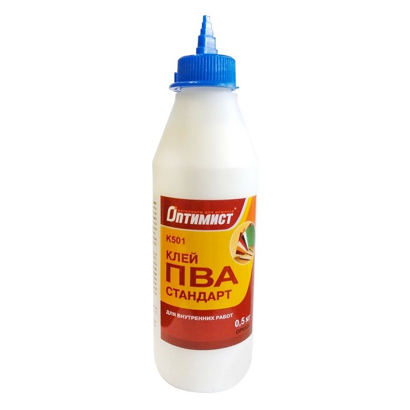 Клей ПВА стандарт "Оптимист" 0,5кг