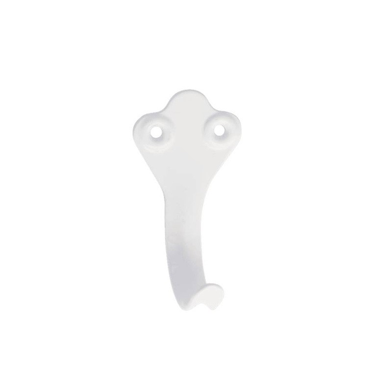 Крючок 1-рожковый №2 белый