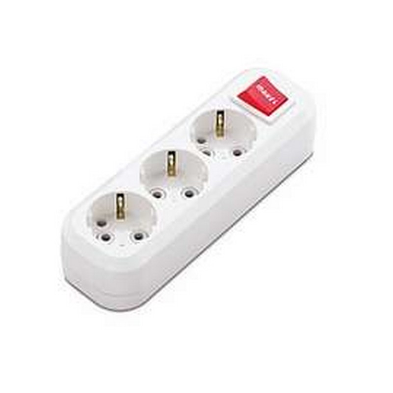 Колодка 3-мест. с заз.+выкл. MAKEL MGP 211