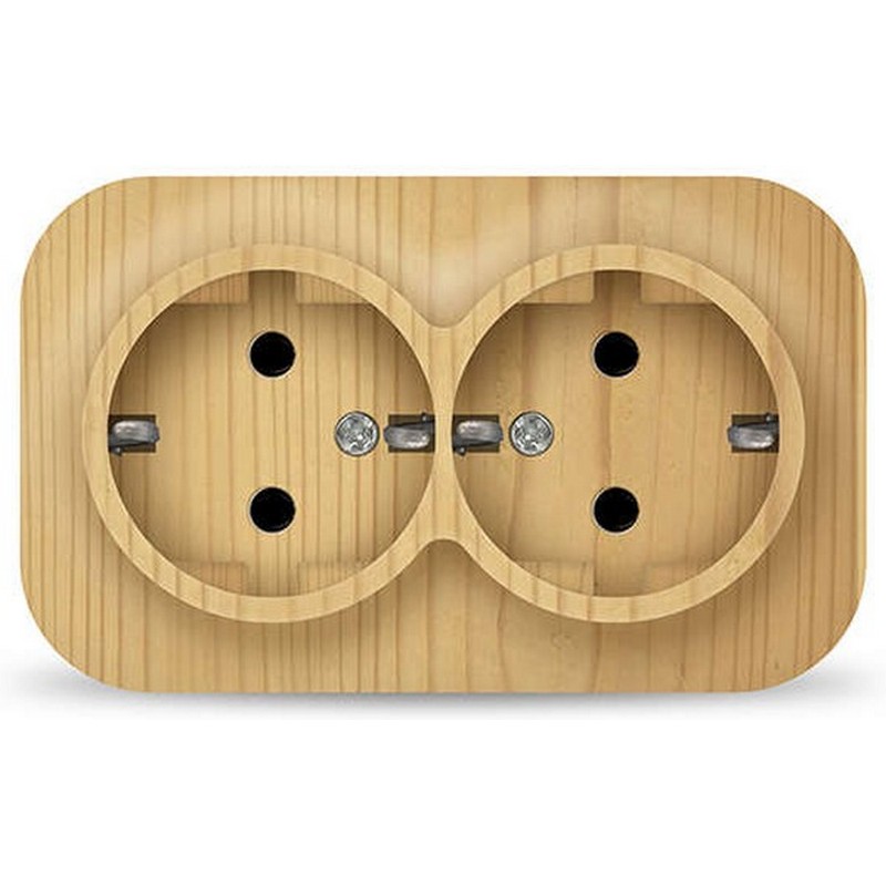 Розетка о/у 2-мест. с заз. Сосна 16А IP20 IONICH 1439