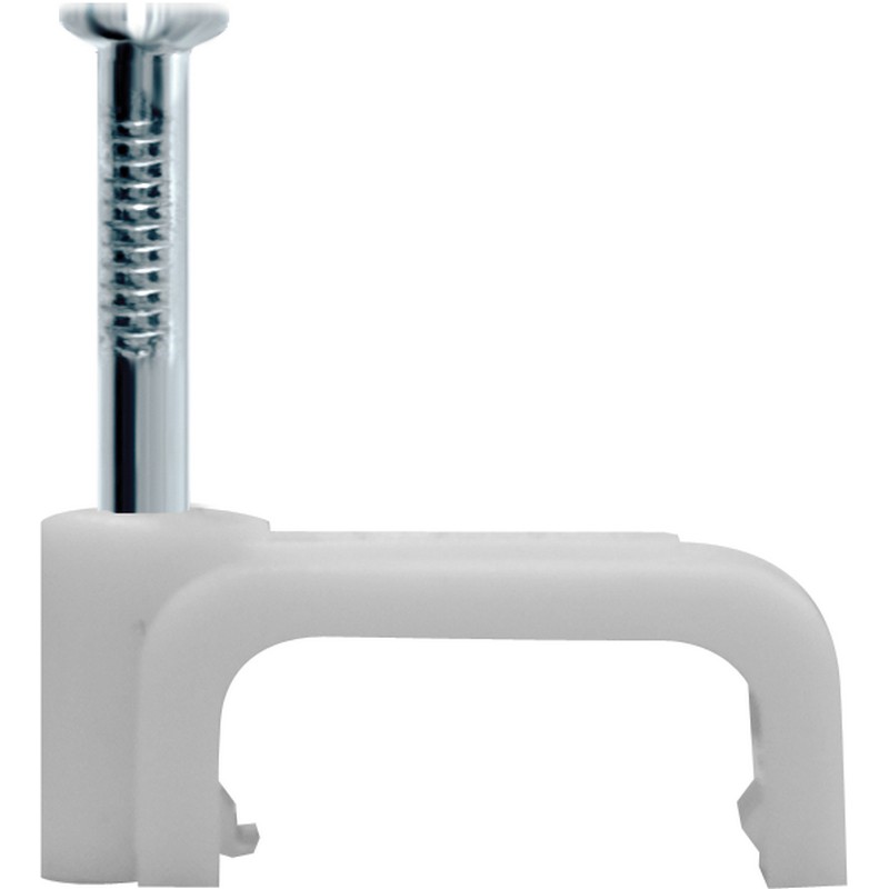 Скоба для кабеля плоская 9мм (50шт) с гвоздем Navigator NCS-09-50