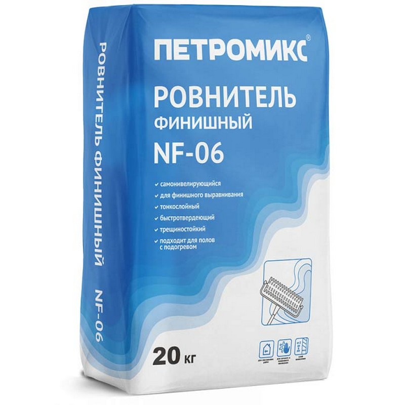 Ровнитель финишный Петромикс NF-06 слой 2-30мм 20кг