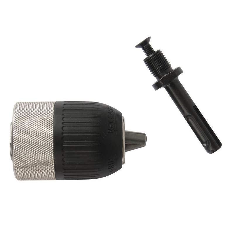 Патрон быстрозажимной 13мм 1/2"-20UNF с адаптером SDS-plus ПРАКТИКА 031-006