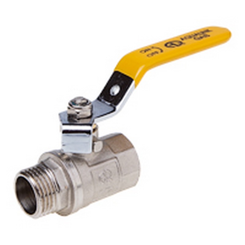 Кран шаровый газовый 1/2 в/н ручка