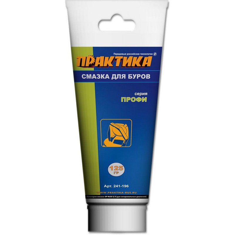 Масло-смазка для буров 125г туба ПРАКТИКА 241-196