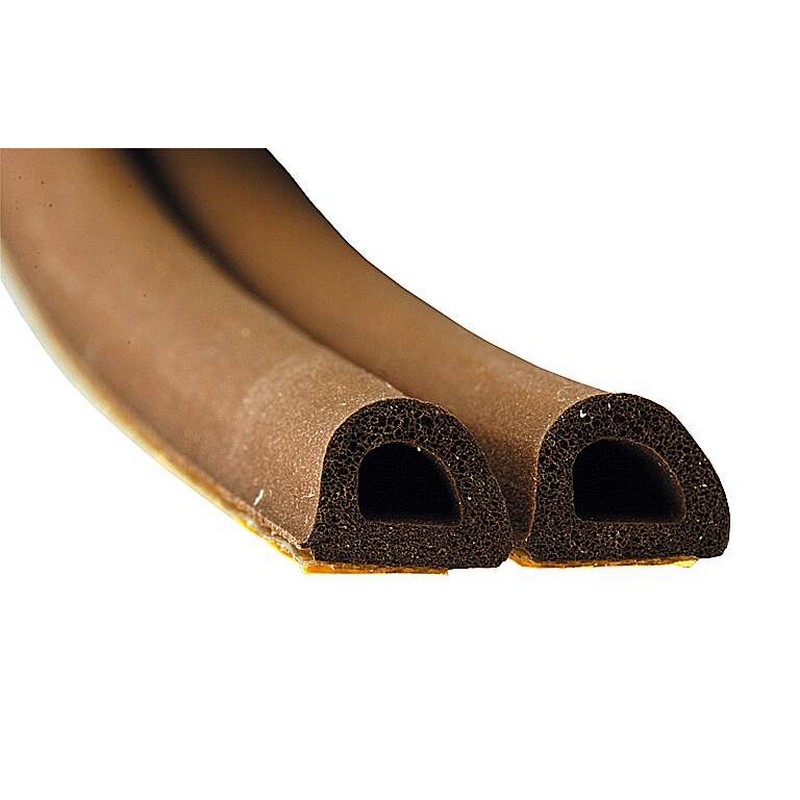 Уплотнитель самокл. D-профиль 9х8мм Коричневый (100) 