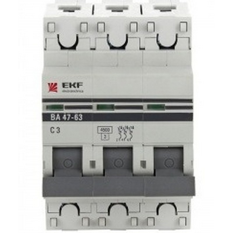 Авт. выкл. 3п С25А ВА 47-63 4,5кА ЭКФ PROxima mcb4763-3-25C-pro