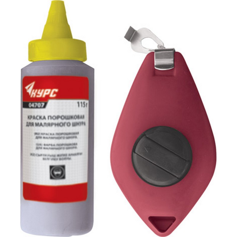 Шнур малярный отбойный 30м пласт.корпус +краска размет. 115г КУРС 04707