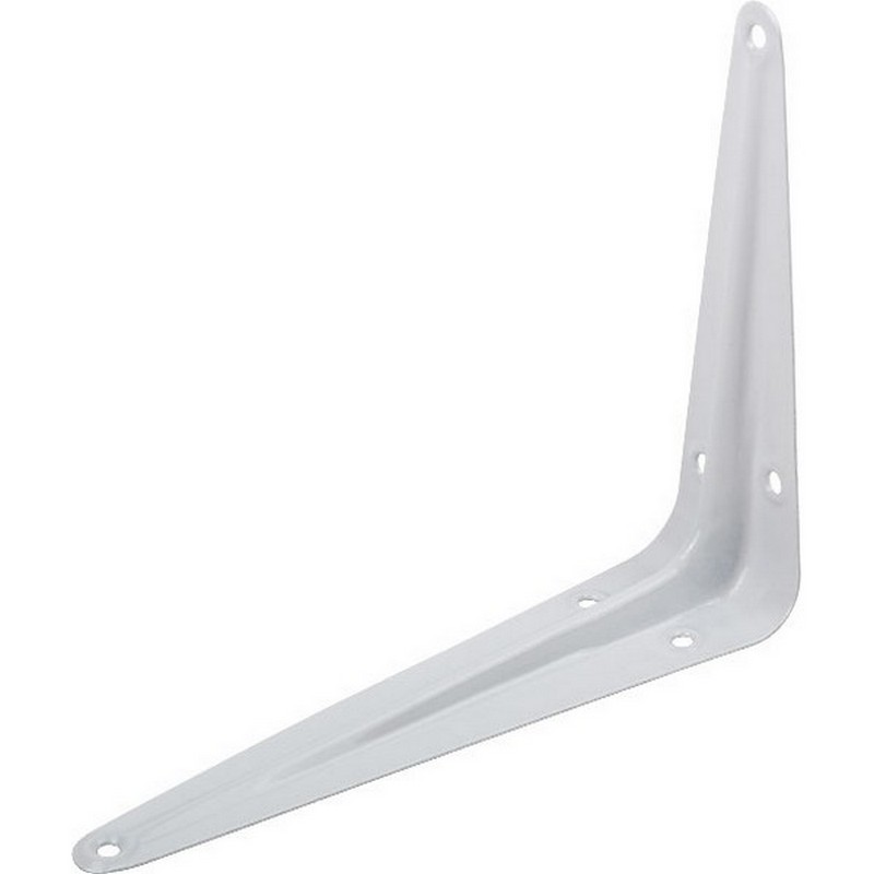 Уголок для полок с ребром жесткости 100х75 белый