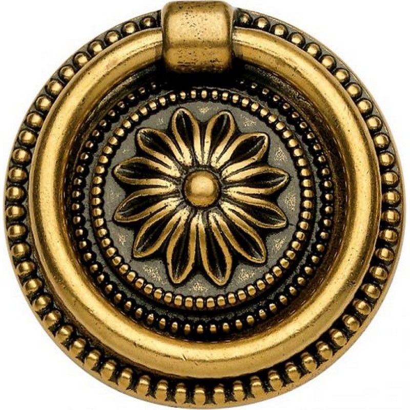 Зажим декоративный "Цветок" (мат.латунь)  10005225