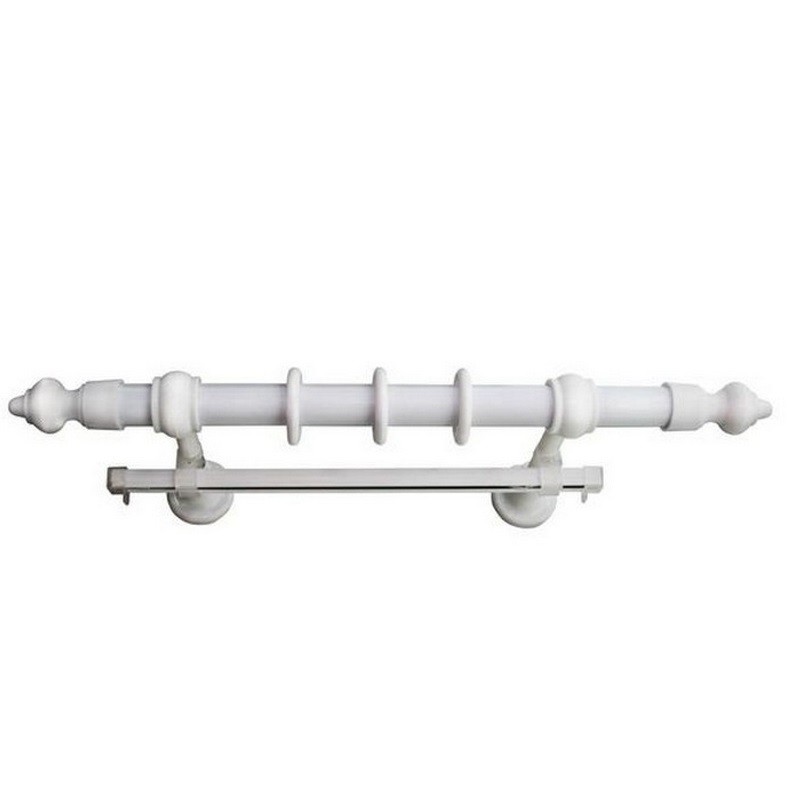 Карниз двухрядный белый комплект металлопластик 240 см