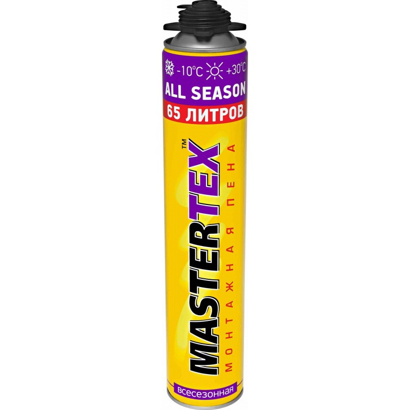 Пена монтажная MASTERTEX 50 ALL SEASON PRO всесезонная