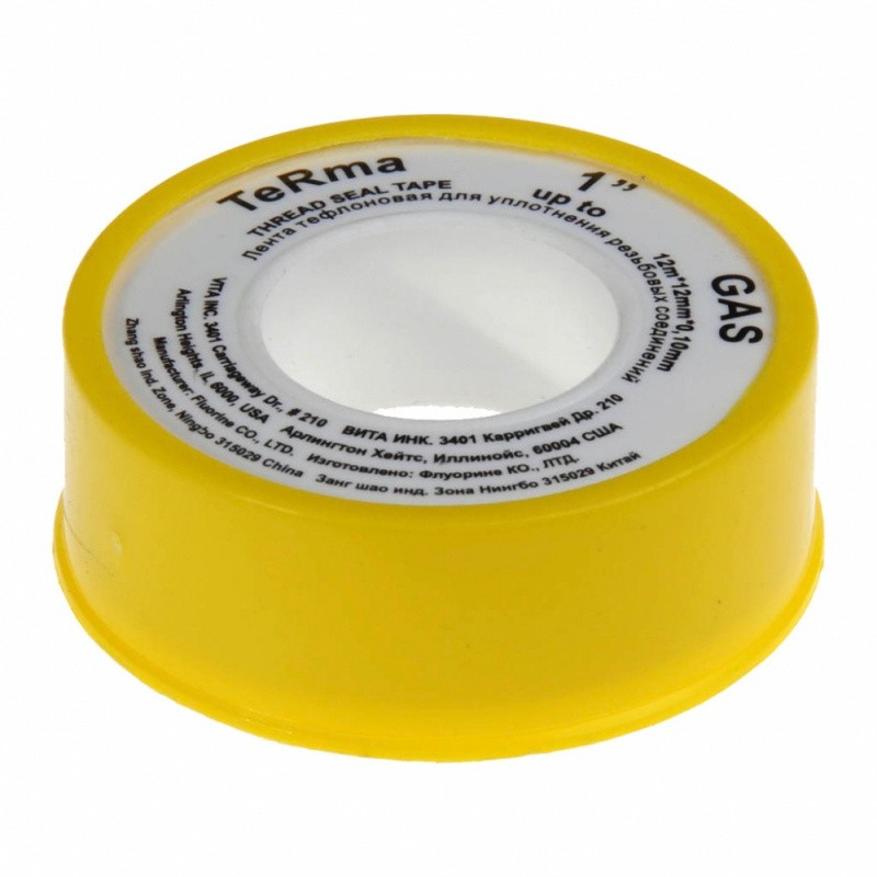 Лента ФУМ для газаTERMA GAS 1" 12м*12мм*0,1мм 10035