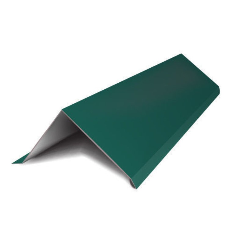 Торцевая (ветровая) планка зеленая 80х2000