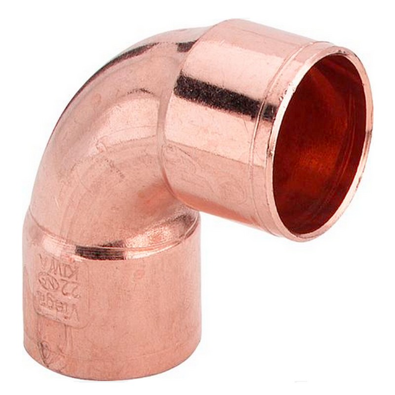 Угол двухраструбный пайка 28/90"