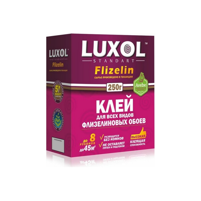 Клей обойный флизелин Luxol Standart 250гр