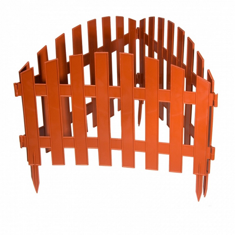 Забор декоративный "Винтаж" 28см 3м терракот  65015