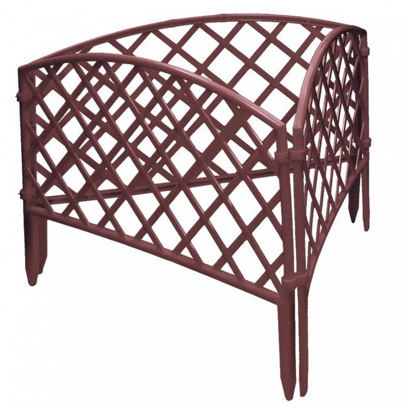 Забор декоративный "Сетка" 24см 3,2м терракот, 65026