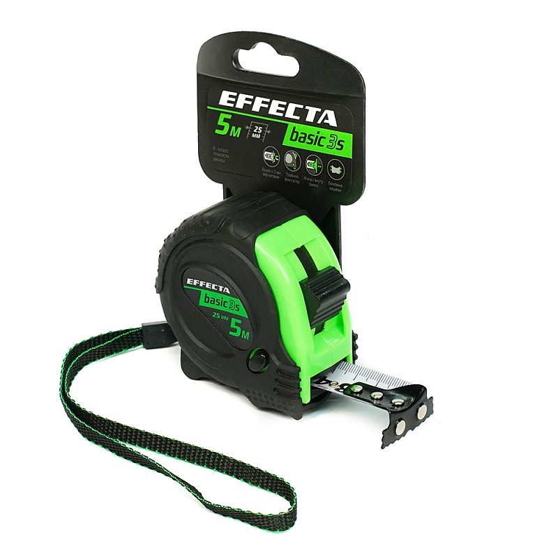 Рулетка 5м 25мм с магнитом EFFECTA Basic