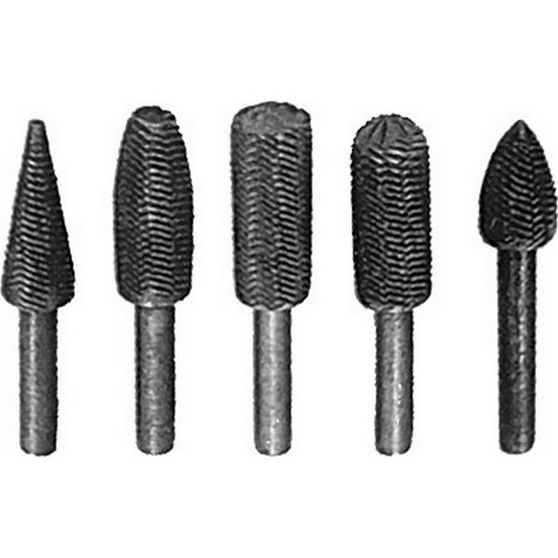 Шарошки металл. (5шт) для фигур.отверстий по металлу FIT 36475