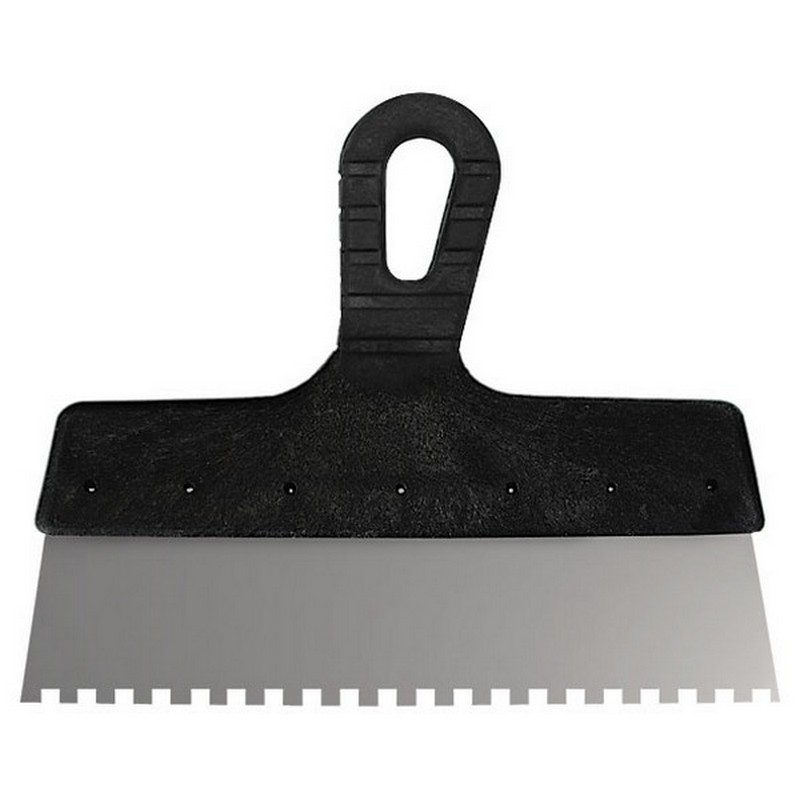 Шпатель фасадный нержавеющий зубчатый 150 мм / 6 мм 