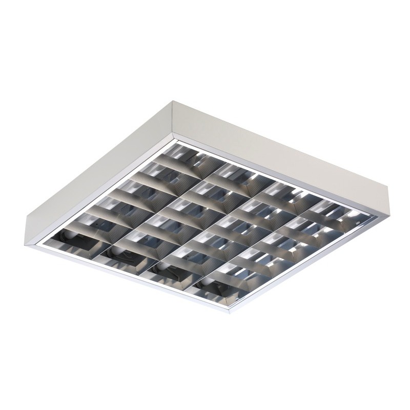 Светильник 4х18вт накладной, зерк. растр, ЭПРА ЛПО 418