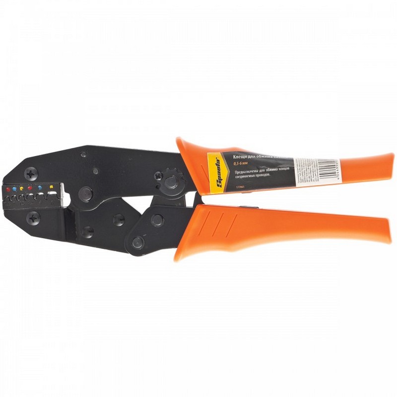 Клещи для обжима кабеля 0,5-6мм SPARTA 177065