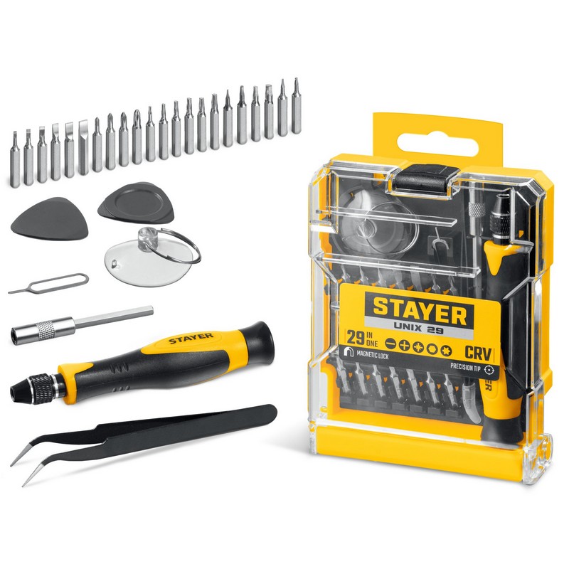 Набор бит для точных работ STAYER UNIX-29 25614