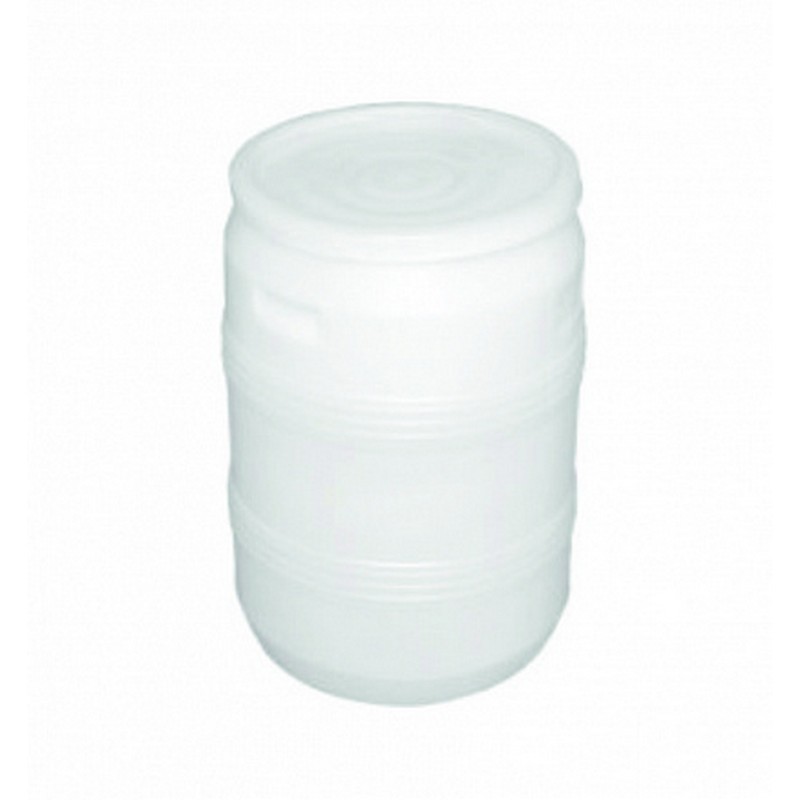 Бочка пласт. 50л белая с крышкой "хлопок"