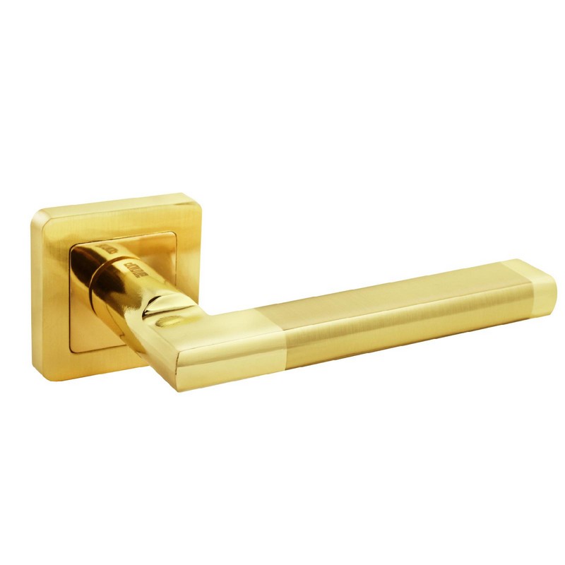 Ручка на розетке АРТ "ВЕНСАН" SB/PB (мат.золото/золото)