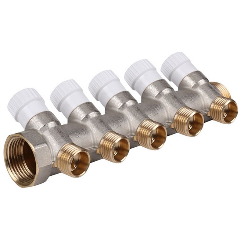 Коллектор с выходами евроконус на 16мм (1/2") 3/4" в/н с 5-мя выходами TRm 14033