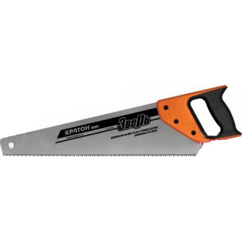 Ножовка по дереву 500мм шаг-7мм 2-гран.закал.зуб. КРАТОН Hobby 20301018