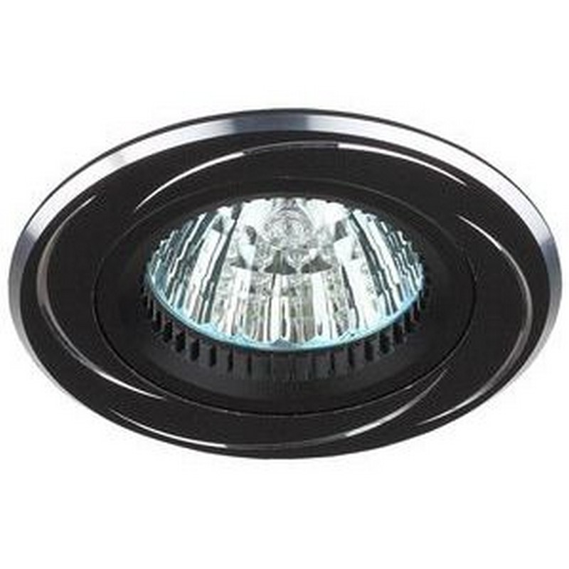 св-к встр. ЭРА KL34 AL/BK алюмин. MR16 GU5.3 50вт черный/хром