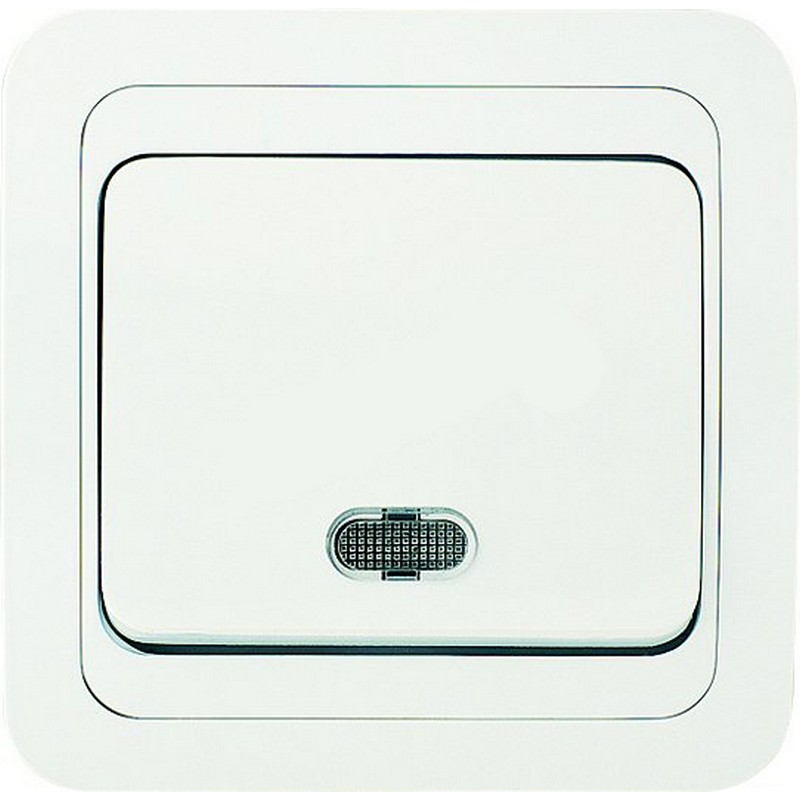 Выключатель с/у 1-кл. с инд. белый/белая MAKEL Mimoza 12021