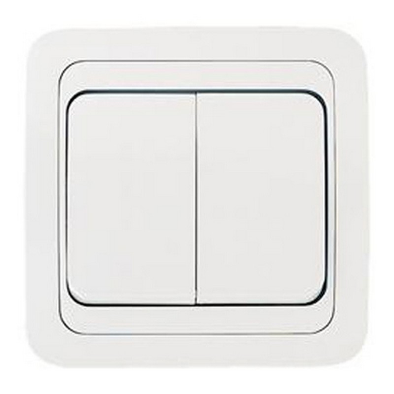 Выключатель с/у 2-кл. белый/белая MAKEL Mimoza 12003