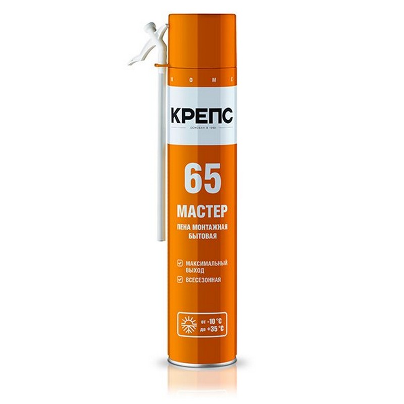 Пена монтажная бытовая КРЕПС Мастер 65 всесезонная