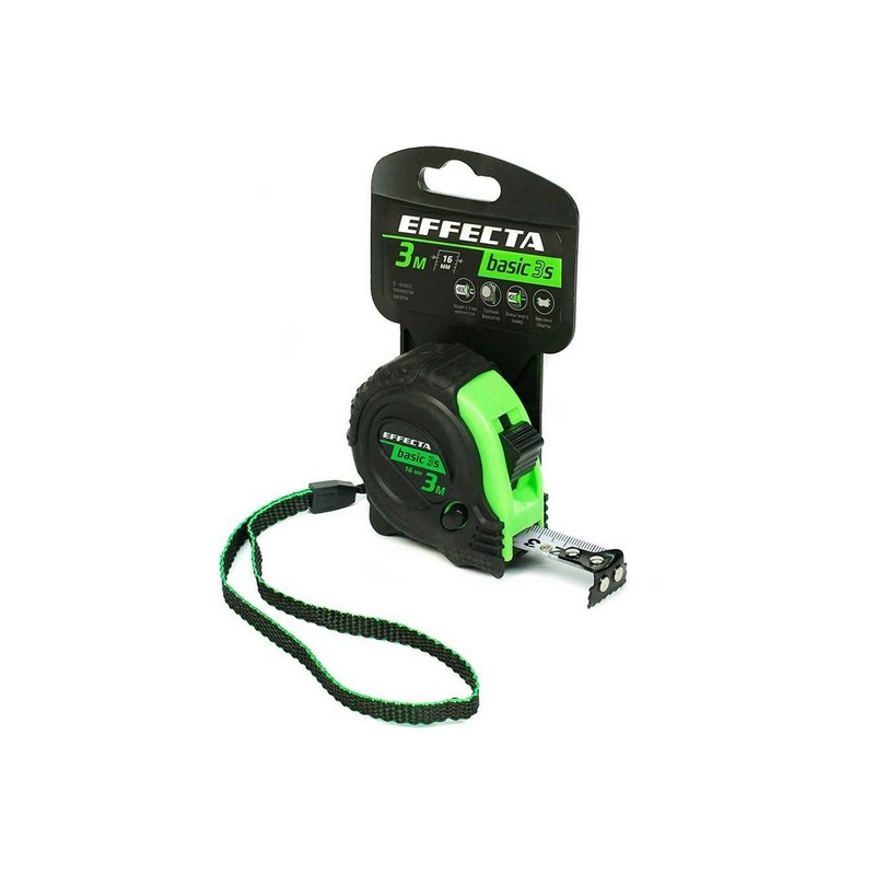 Рулетка 3м 16мм с магнитом EFFECTA Basic