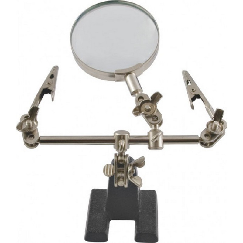 Зажим для пайки с лупой 