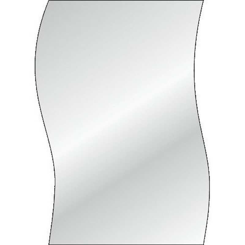 Зеркало №76 (630х520) Левое "волна" с полочками