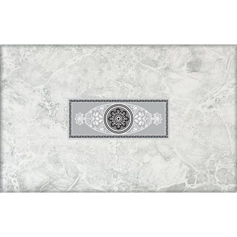 Декор 25х40 Цезарь 1 серый 342571